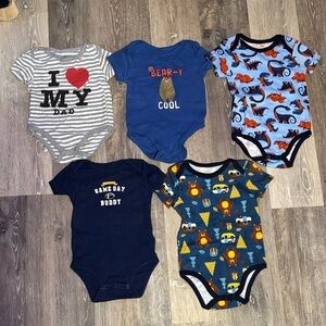 5/$25 12 Months Assorted Baby Bodysuits Set